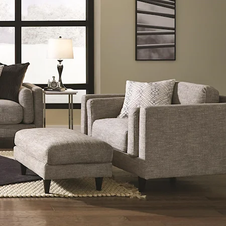 Contemporary Chair and Ottoman